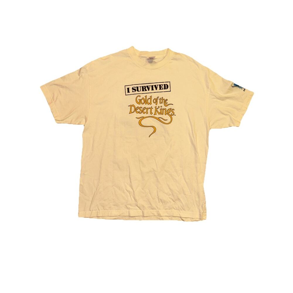 Vintage Gold of‎ the Desert Kings T-shirt XL I Survived 1993 Men's Off White Y2K